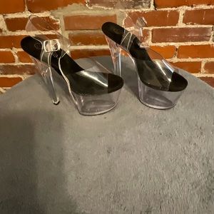 Pleaser Sky-308 Clear Stilettos